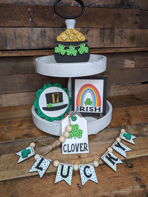 Lucky St. Patrick's Day Tiered Tray Set
